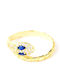 Women's Ring with Zircon Made of Gold Plated Silver