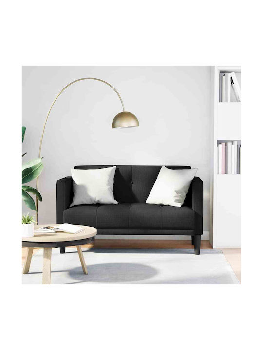 vidaXL Doppelsitzer Sofa Schwarz 124x67x74,5cm