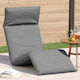 vidaXL Beach Sunbed Gray Foldable Metallic 175x...