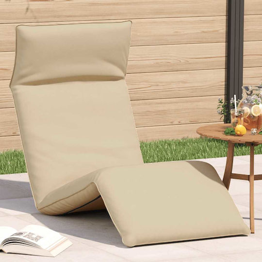 vidaXL Beach Sunbed Foldable Metallic 175x54cm
