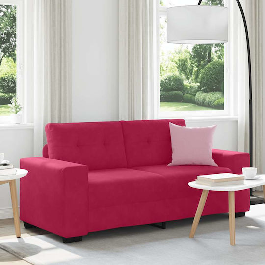 Двуместен Диван Кадифен Червено Вино 180x77x82см