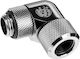 Преходник Bitspower Advanced 90 Градуса G1/4 Инча Ag 12mm Ad Hardtube Въртящ Сребрист