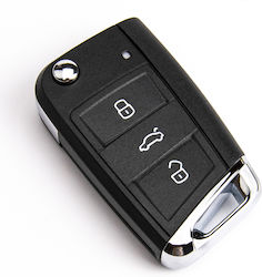 Дистанционно Ключ За Кола Vw Seat Skoda 3 Бутона Hu66 Hu162