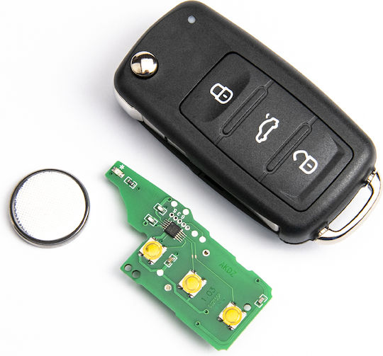 Дистанционно Ключ За Кола Електронно Vw Id48 3 Бутона 3t0837202