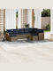 Ecksofa Outdoor Rattan mit Kissen 62x62x69cm