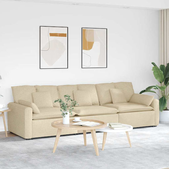 Canapea Patru Locuri Bej 324x105x64cm