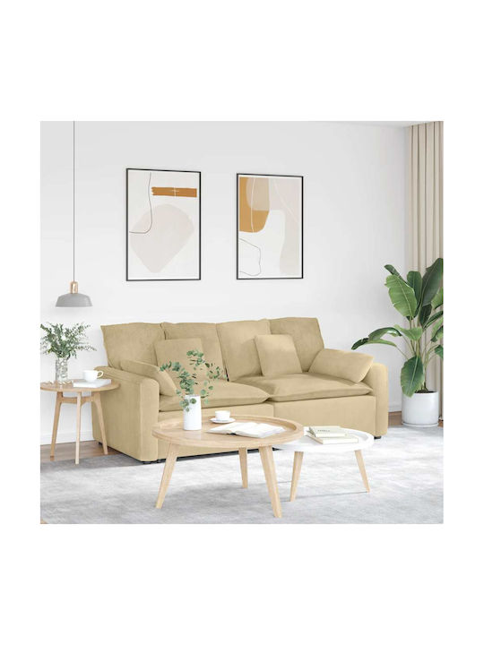 Dreisitzer Sofa Grau 224x105x64cm