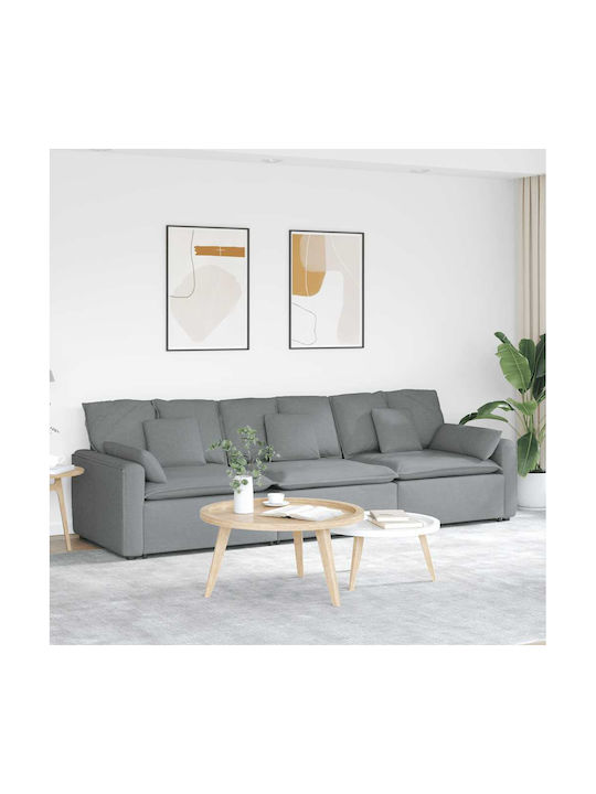 Vier Sitzer Sofa Grau 324x105x64cm