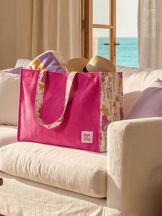 Easy Home Frottee Strandtasche Fuchsia