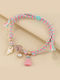 Kids Bracelets Set Macrame with Stones