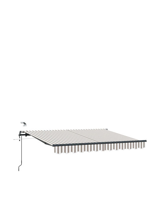vidaXL Τέντα Βεράντας με Led Γκρι 4.5x3.5m