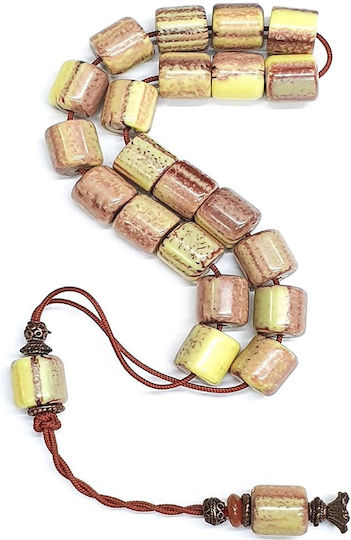 Roloi Komboloi Worry Beads with 21 Beads Made of Resin Length 35cm Multicolour