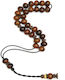 Roloi Komboloi Worry Beads with 27 Beads Made of Resin Length 33cm Brown