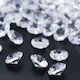 Relaxdays Set 1700 Decorative Transparent Diamonds 0.6x1x1 Cm