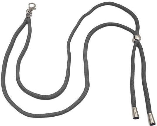 Neck Strap Lanyard Mobile Metal Hook 75cm Gray
