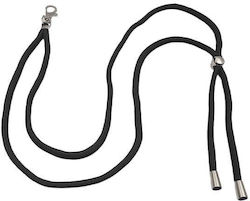 Λουράκι Λαιμού Lanyard Κινητό Μεταλλικό Γάντζο 75cm Γκρι Σκούρο