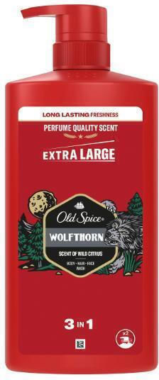 Old Spice Wolfthorn 3in1 Shower Gel for Men & Vanilla Scent 800ml