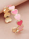 Gold Plated Kids Ring with Heart Design Opening RKID02