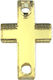 Plexiglass Cross Link Gold 15x10mm 10pcs