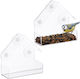 Relaxdays Set 2 Transparent Bird Feeders