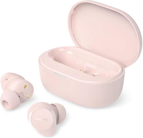 Philips TAT1300 In-ear Bluetooth Handsfree Ακουστικά με Αντοχή στον Ιδρώτα και Θήκη Φόρτισης Ροζ
