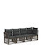 Viersitziges Outdoor-Sofa Rattan