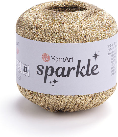 Yarnart Metallic Knitting Yarn Sparkle 1306 Light Gold 25gr 160m