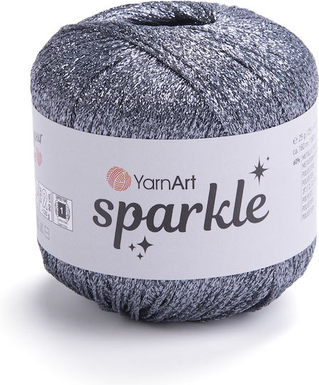 Yarnart Metallic Knitting Yarn Sparkle 1357 Dark Gray 25gr 160m