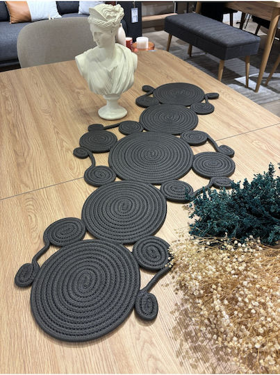 SteweHome Cotton Gray Runner 45x98cm