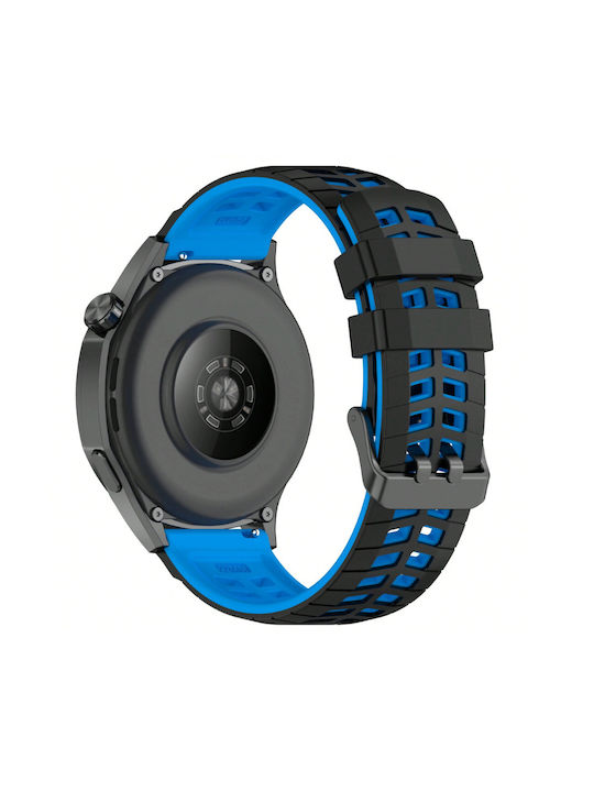 Silikon Tragbare Bänder Rugged Grid Garmin Vorreiter 255 Vivoactive 4 Venu 2 45mm Schwarz Blau