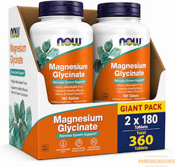 Now Foods Magnesium Glycinate 2 x 180 ταμπλέτες