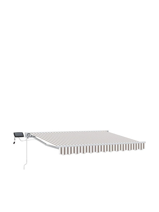 vidaXL Τέντα Βεράντας με Led Γκρι 5x3m