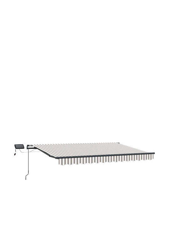 vidaXL Тента За Тераса С LED Сива 3.5x2.5m