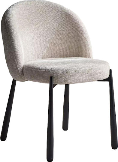 Denna Dining Chairs with Fabric Upholstery Beige 2pcs 52x60x85cm