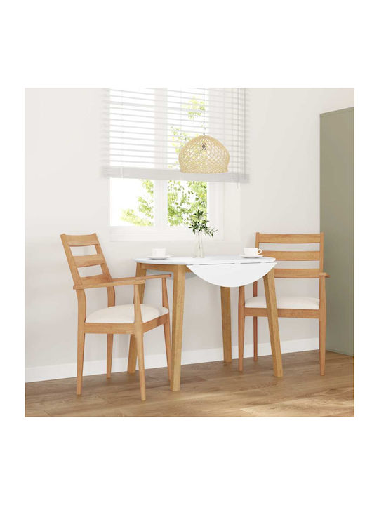Wooden Brown Dining Chairs 2 Pieces 57x51.5x90cm