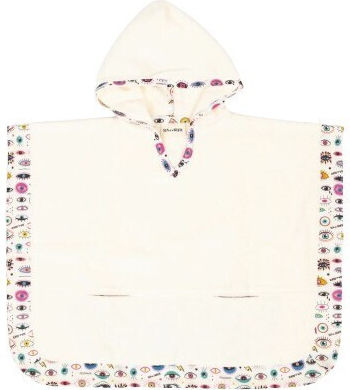 Poncho de Plajă Starry Eyes Alb-ecru