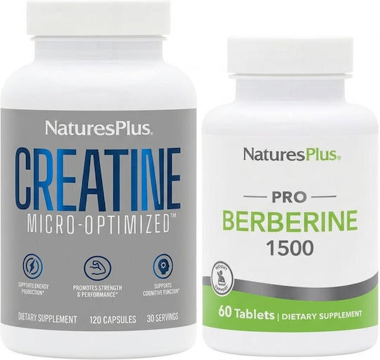 Nature's Plus Promo Pack Berberine 1500mg Υποστήριξη Του Καρδιαγγειακού Συστήματος & Μεταβολισμό Λίπους 60 Ταμπλέτες