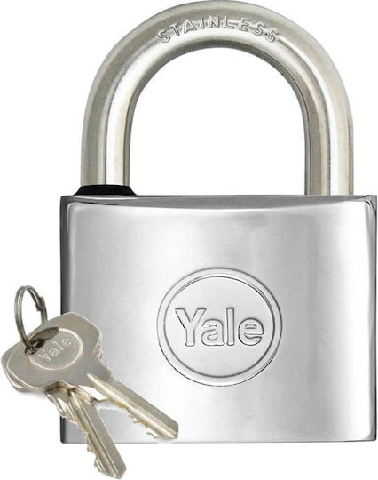 Yale Steel Padlock Brass with Key 50mm