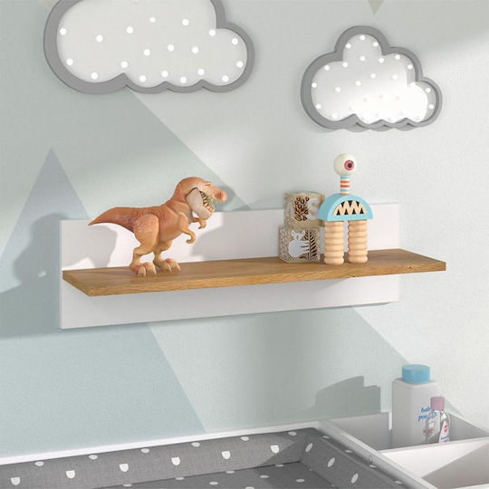 Synthetic Wood Wall Shelves (3 Pieces) 50x20x12cm