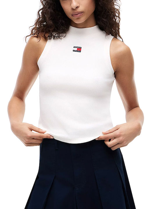 Tommy Hilfiger Women's Cotton Sleeveless Ecru Blouse