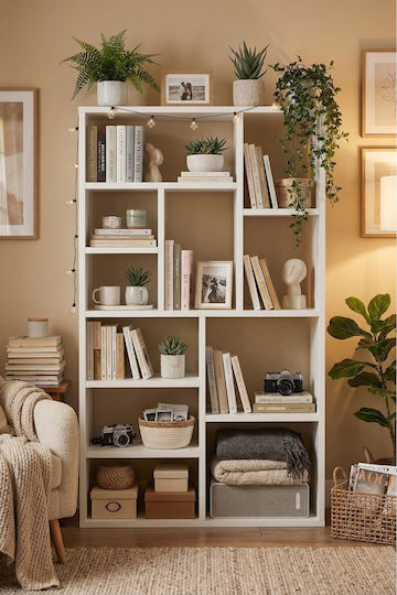 Bücherregal Weiß 75x22x123cm