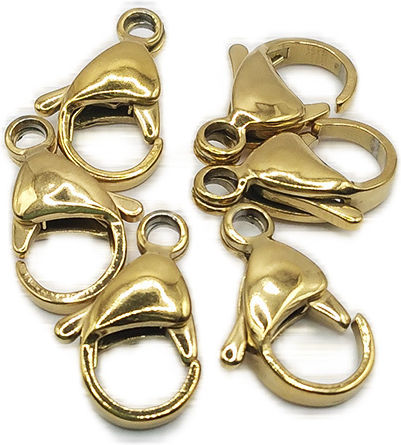 Steel Clasp Fish Hook Gold Size Selection 19mm