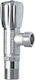 Cherbros Διακόπτης Γωνιακός 1/2'' X 1/2'' Περιστροφικός Premium Χρωμέ Abs Satin Βολάν