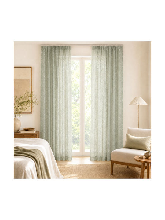My Home Luxury Curtain With Pencil Pleat Mint 280x270cm