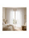 My Home Luxury Curtain with Pencil Pleat White 280x270cm