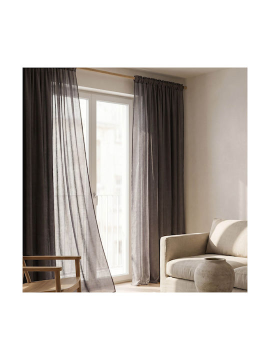 Easy Home Κουρτίνα με Τρέσα Timpani D.grey 140x...