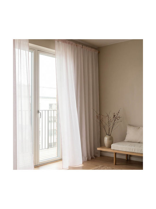 Easy Home Κουρτίνα με Τρέσα Timpani Pink 140x270εκ.