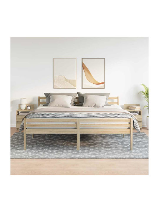 Κομοδίνα Ξύλινα Μπεζ 2τμχ 40x33x60cm