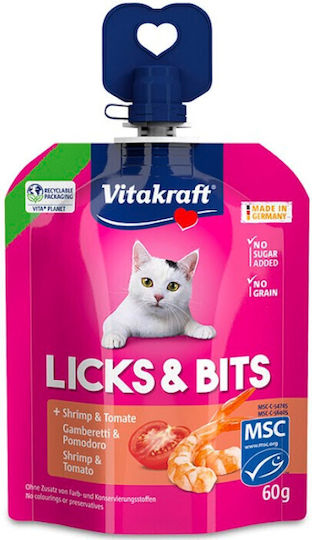 Vitakraft Lick Bits Скариди Домат 60гр Vitakraft