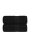 vidaXL 30x30cm Black Bath Towel 360gsm